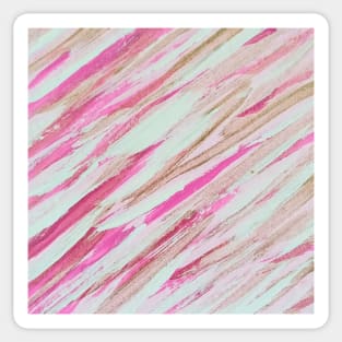 Pink and Gold Streaks Sticker